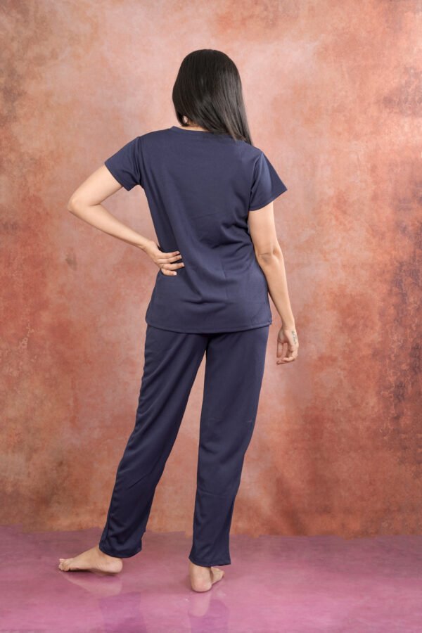 Super Soft Fabric Comfort fit Plain Night Suit Set - Image 5