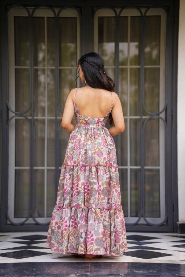 Most Beautuful And Attractive Cotton Printed Poly Blend Gown - Image 3